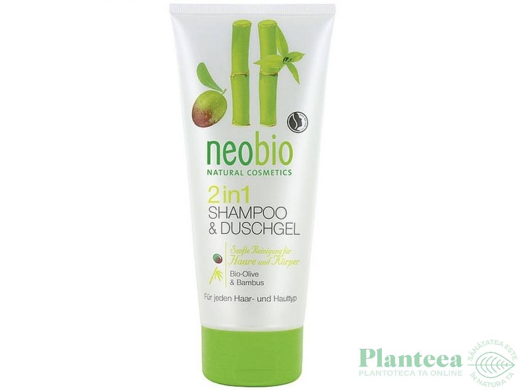 Sampon gel dus 2in1 masline bambus 200ml - NEOBIO