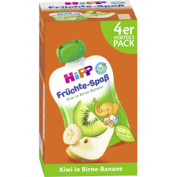 Piure pere banane kiwi bebe +1an 4x90g - HIPP ORGANIC