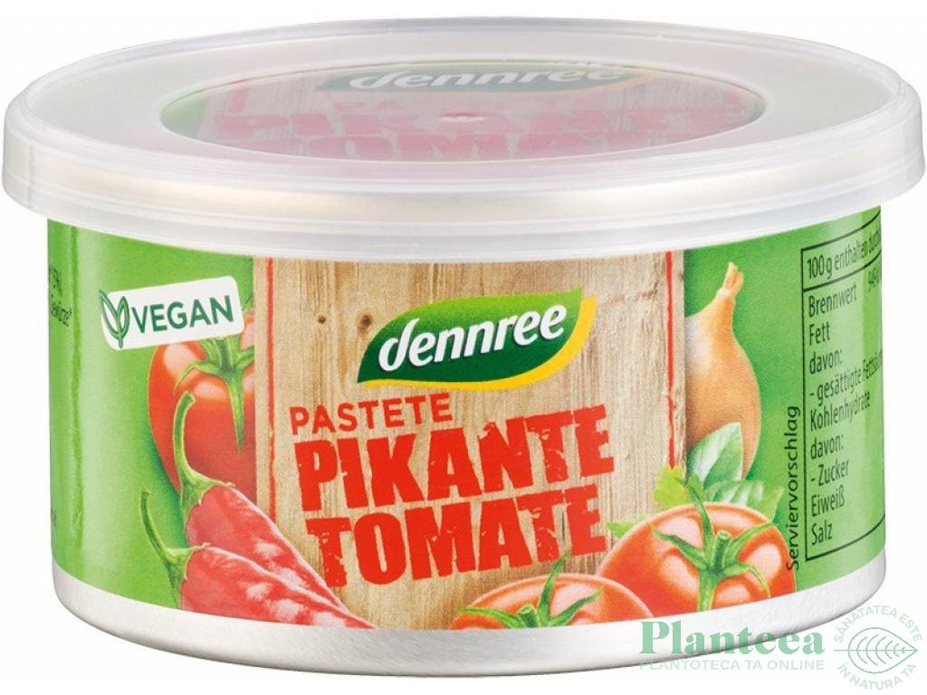 Pate vegetal tomate picant eco 125g - DENNREE