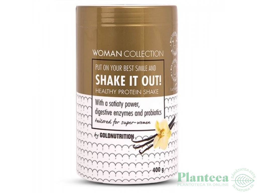 Pulbere shake proteic Shake It Out vanilie Woman Collection 400g - GOLD NUTRITION