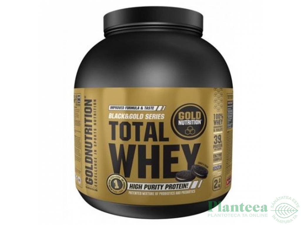 Pulbere proteica Total Whey ciocolata 2kg - GOLD NUTRITION