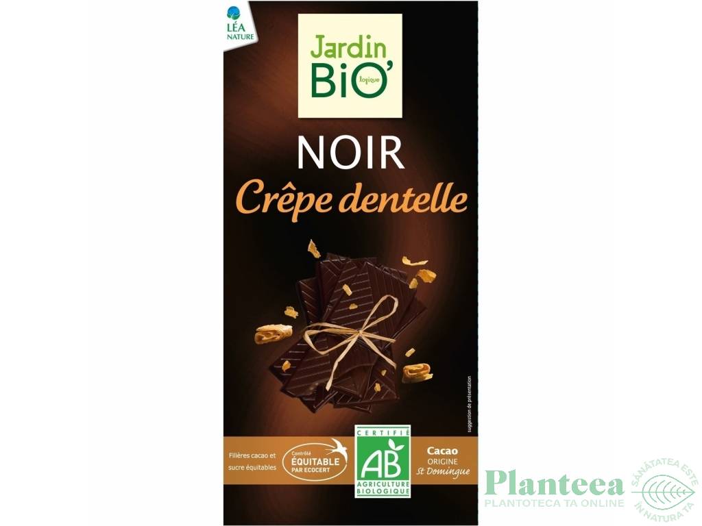 Ciocolata neagra 55% bucatele clatite eco 100g - JARDIN BIO