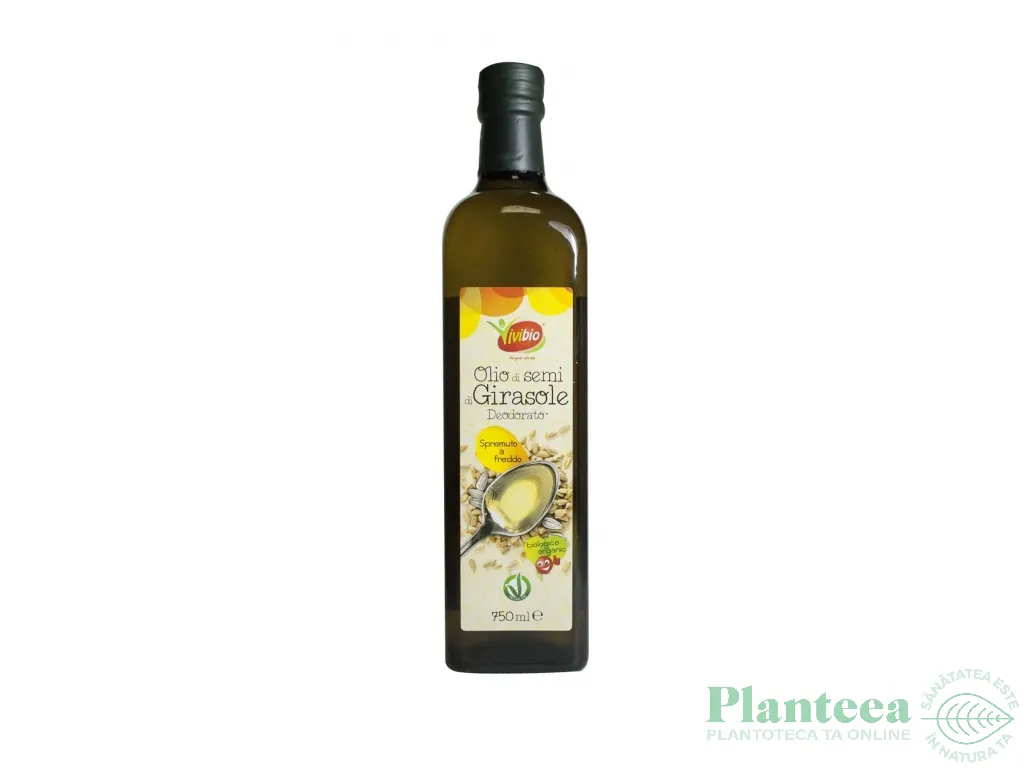 Ulei floarea soarelui dezodorizat eco 750ml - VIVIBIO