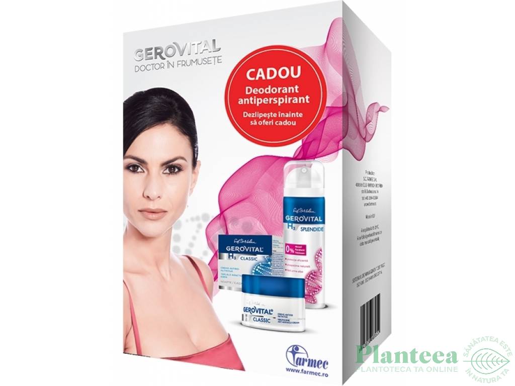 Caseta cadou Splendide [crema antirid nutritiva+deodorant antiperspirant] 2b - GEROVITAL H3 CLASSIC