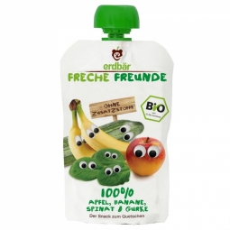 Piure mere spanac banane castravete bio 100g - ERDBAR