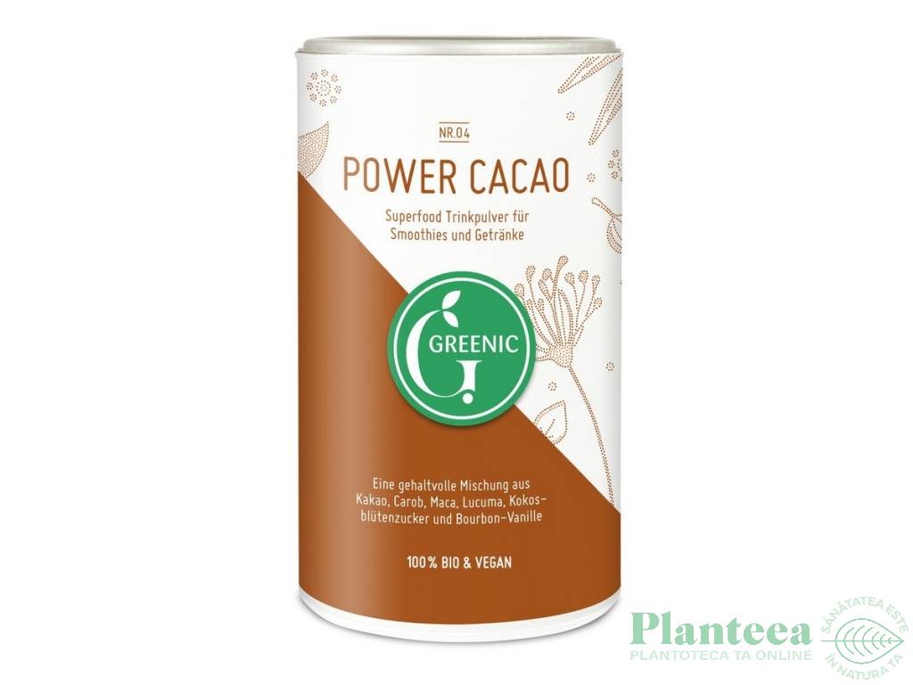 Pulbere vegana Cacao Power eco 175g - GREENIC
