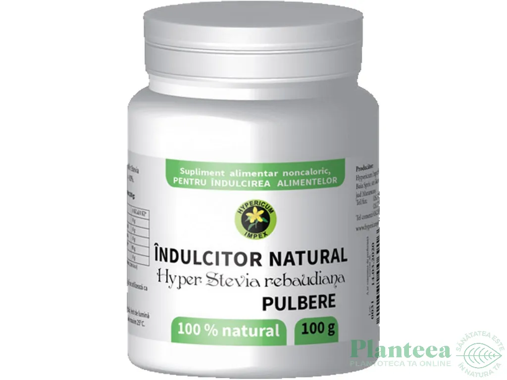 Stevie indulcitor pulbere 100g - HYPERICUM