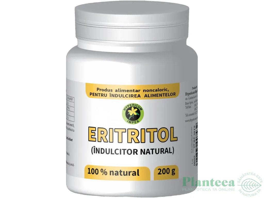 Eritritol indulcitor pulbere 200g - HYPERICUM