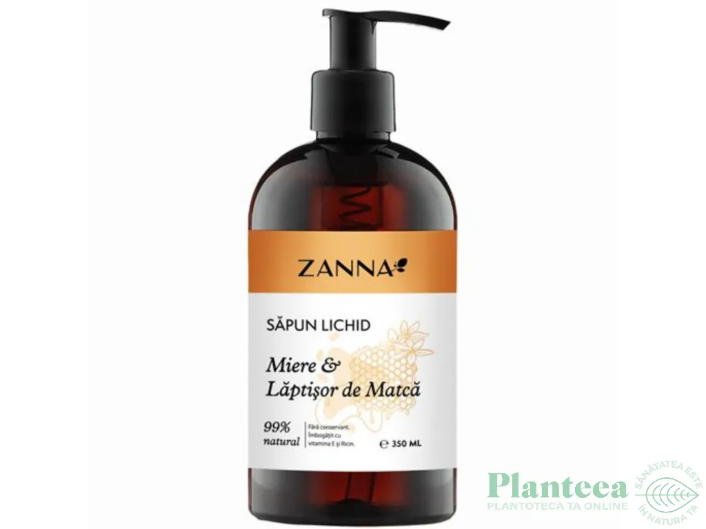 Sapun lichid miere laptisor matca 350ml - ZANNA