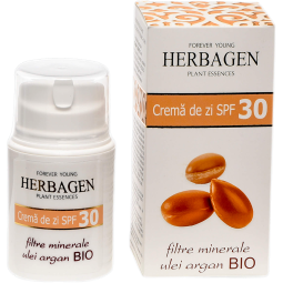 Crema zi spf30 filtre minerale ulei argan 50g - HERBAGEN