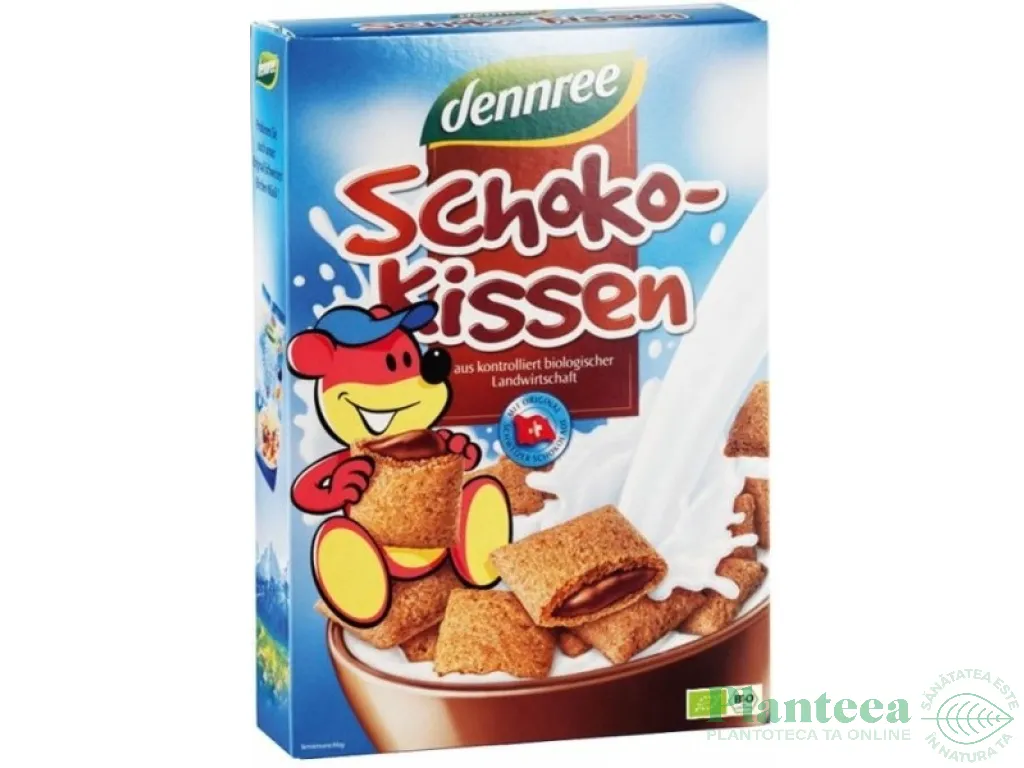 Pernute cereale umplute ciocolata bio 375g - DENNREE
