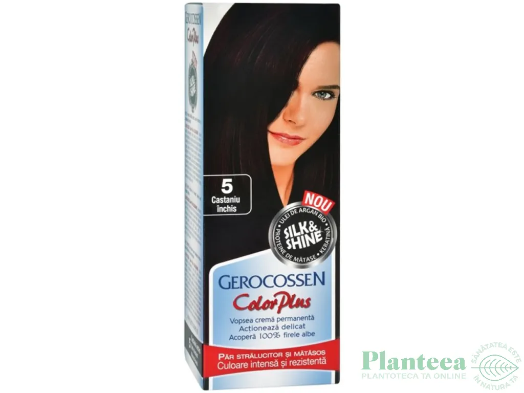 Vopsea par nr5 castaniu inchis 50ml - GEROCOSSEN