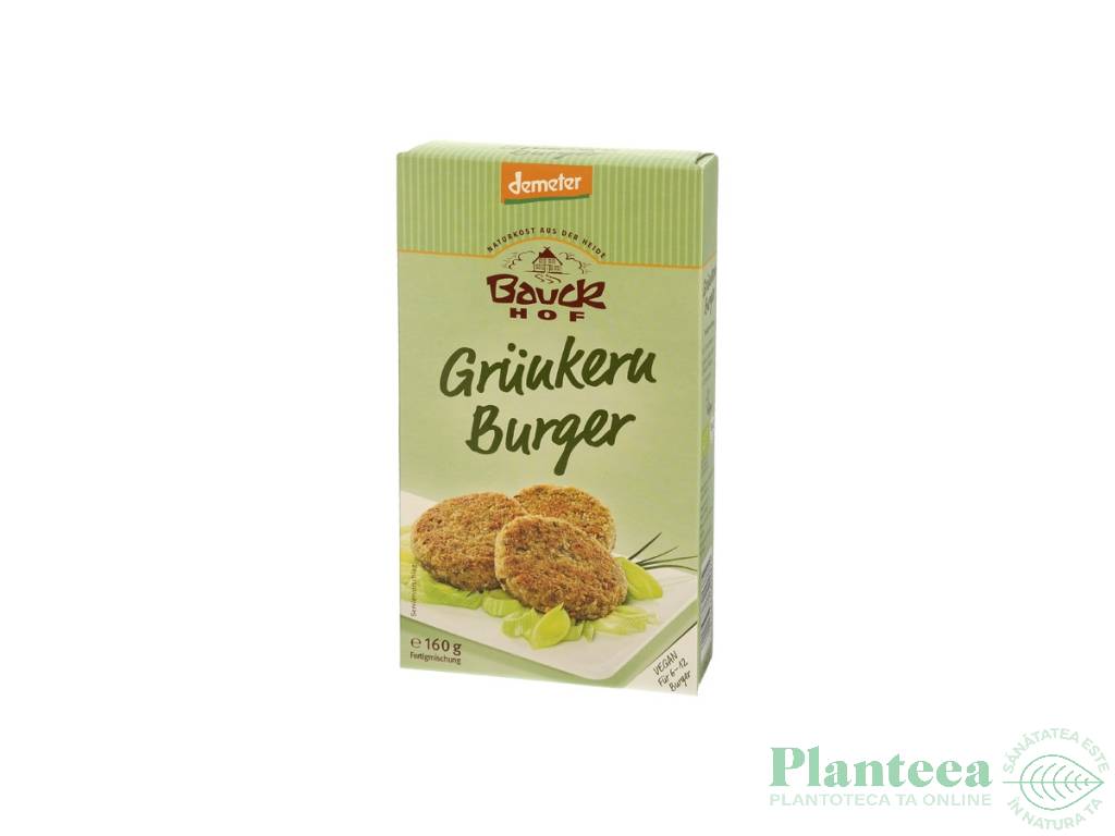 Premix burger vegan integral nucleu verde 160g - BAUCK HOF