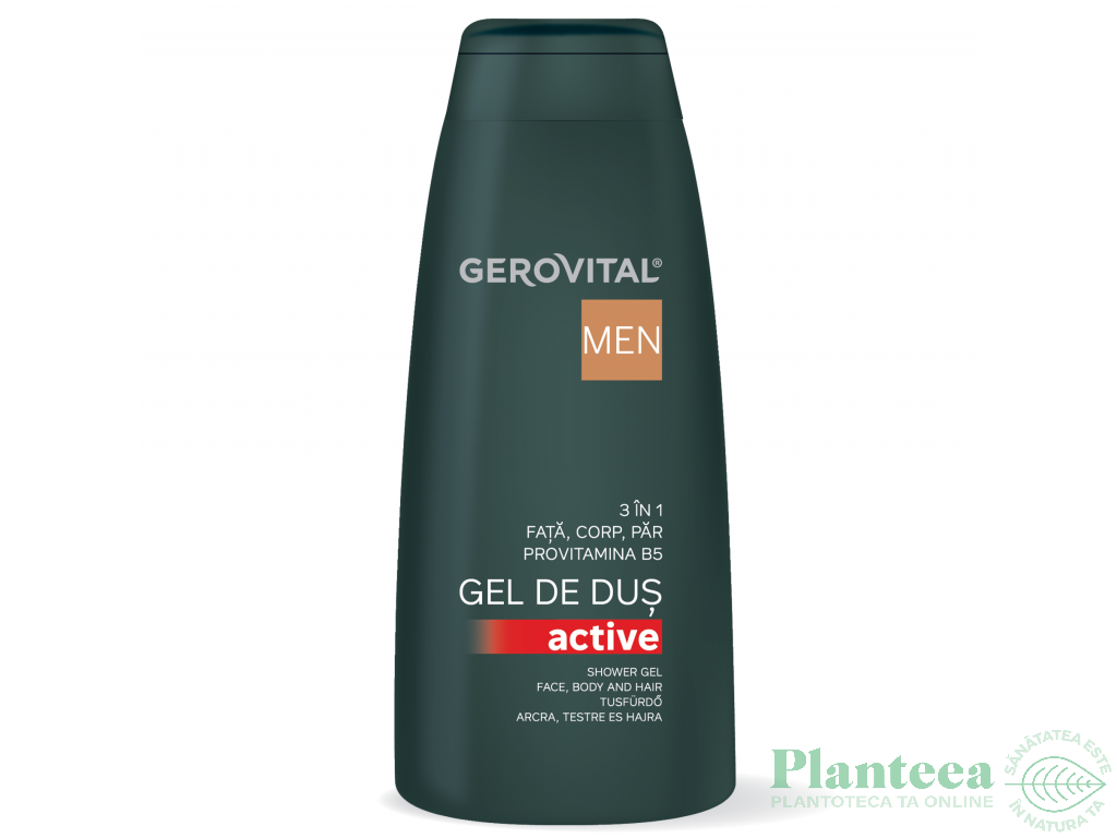 Gel dus 3in1 active barbati 400ml - GEROVITAL MEN