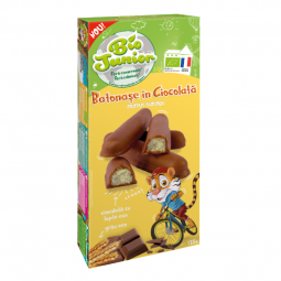 Biscuiti batonase glazura ciocolata lapte Bio Junior eco 125g - CEREAL BIO
