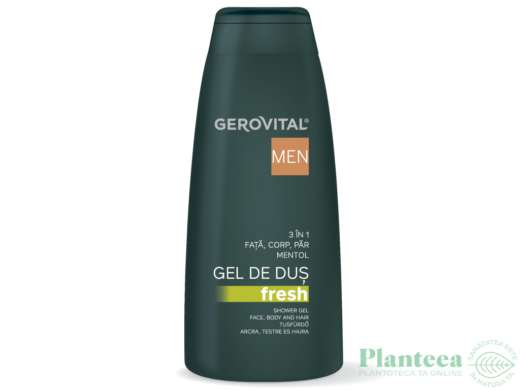 Gel dus 3in1 fresh barbati 400ml - GEROVITAL MEN