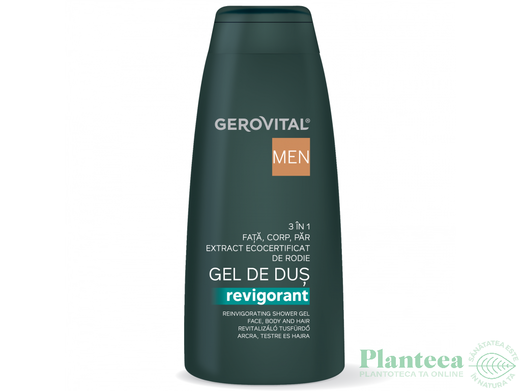 Gel dus 3in1 revigorant barbati 400ml - GEROVITAL MEN