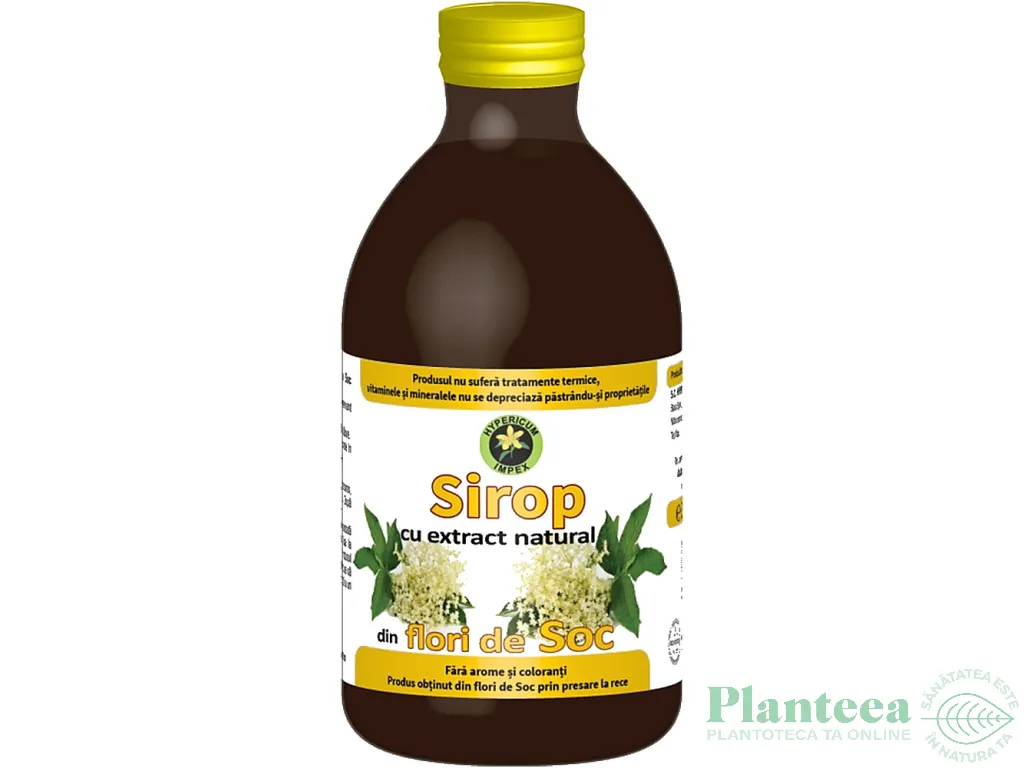 Sirop flori soc cu zahar invertit 500ml - HYPERICUM