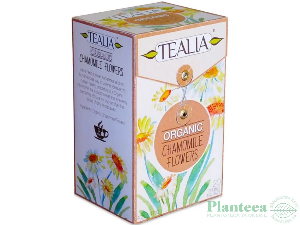 Ceai musetel flori organic piramide eco 20dz - TEALIA