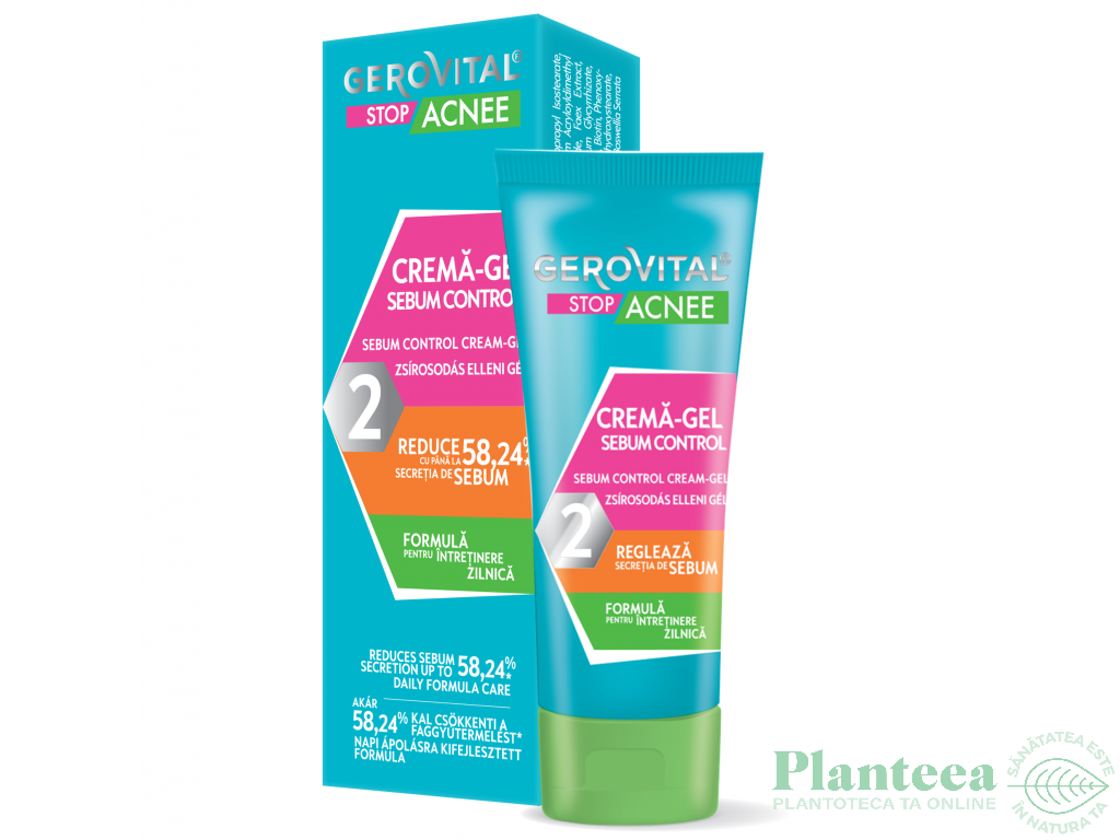 Crema gel sebum control 50ml - GEROVITAL STOP ACNEE