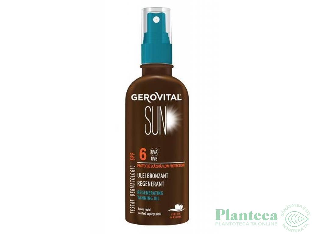 Ulei bronzant regenerant spf6 150ml - GEROVITAL SUN