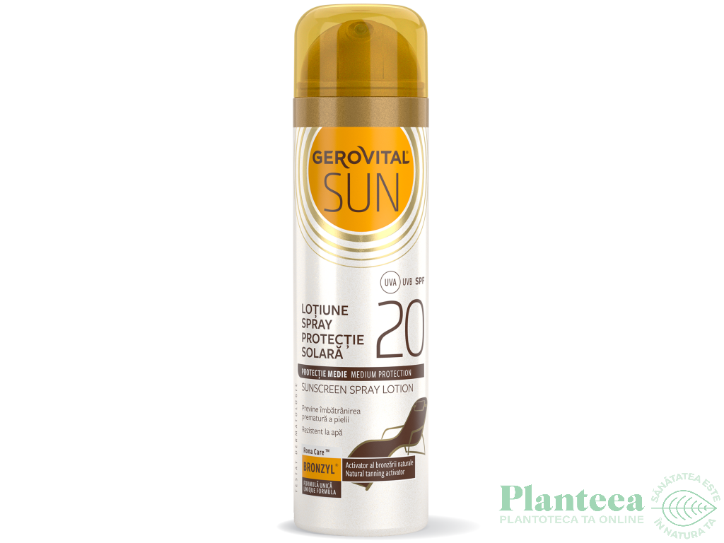 Lotiune spray protectie solara spf20 150ml - GEROVITAL SUN