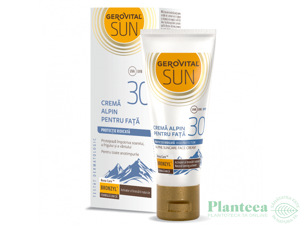 Crema fata protectie solara Alpin spf30 30ml - GEROVITAL SUN