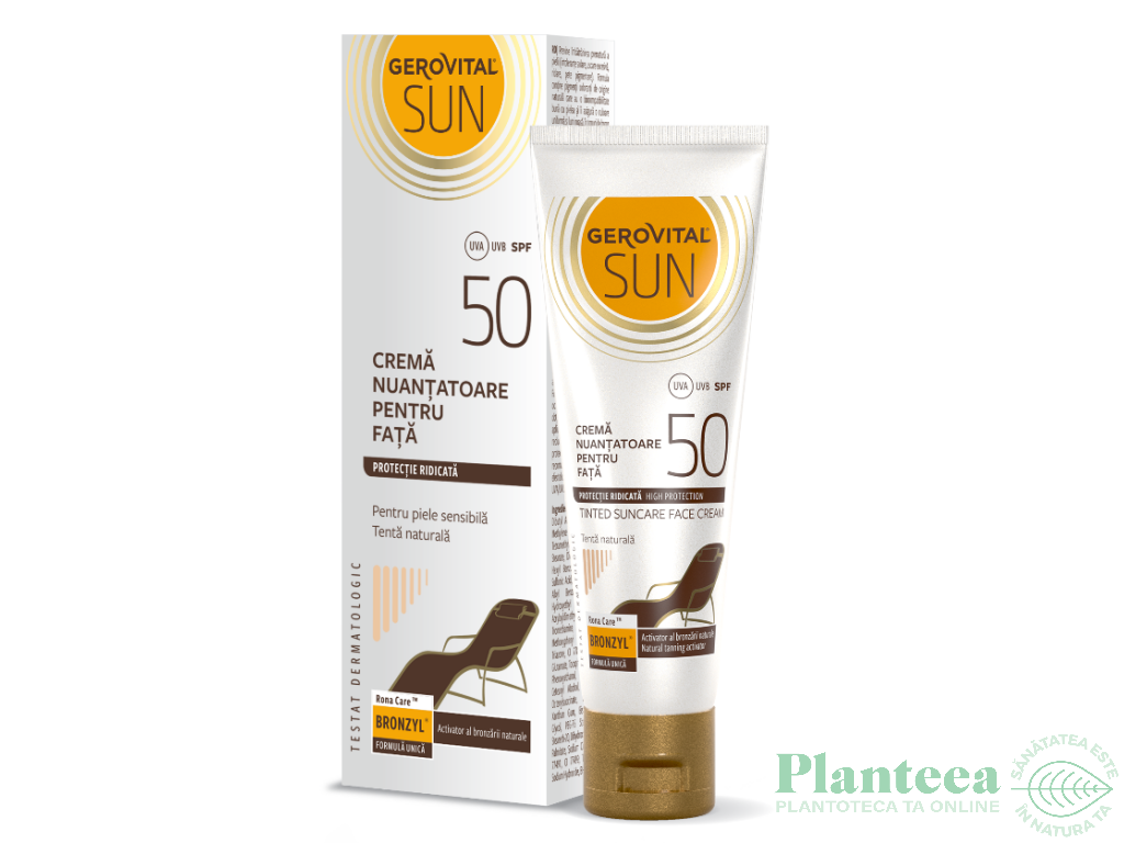 Crema fata nuantatoare spf50 50ml - GEROVITAL SUN