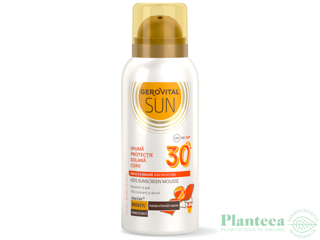 Spuma protectie solara spf30 copii 100ml - GEROVITAL SUN