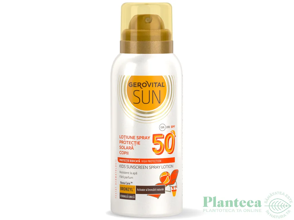 Lotiune spray protectie solara copii spf50 100ml - GEROVITAL SUN