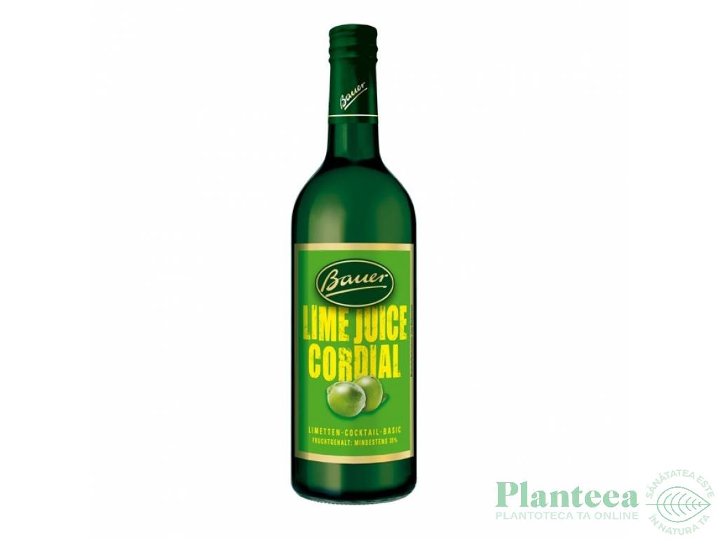 Suc lime cordial eco 730ml - BAUER