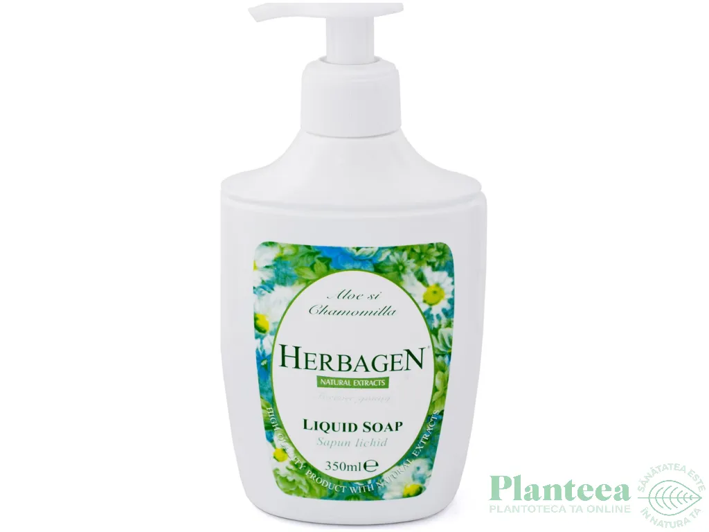 Sapun lichid maini aloe musetel 350ml - HERBAGEN