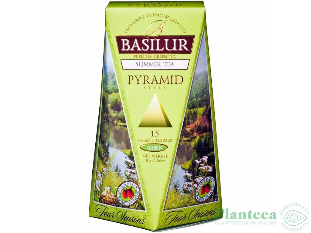 Ceai verde sencha Four Seasons summer piramide 15dz - BASILUR