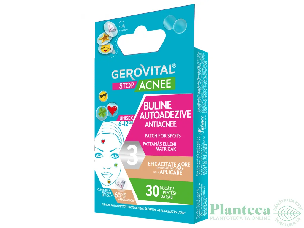 Buline autoadezive antiacnee 30b - GEROVITAL STOP ACNEE