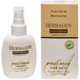 Crema fata barbati ulei jojoba vit A E 100ml - HERBAGEN