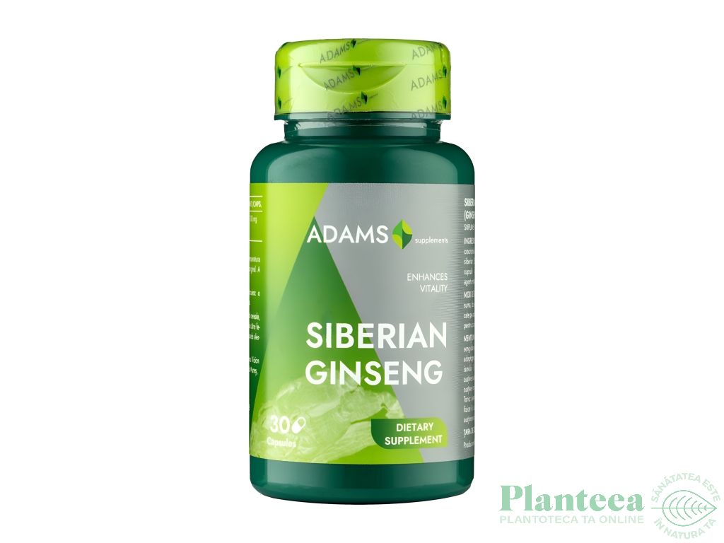 Ginseng siberian 1000mg 30cps - ADAMS SUPPLEMENTS