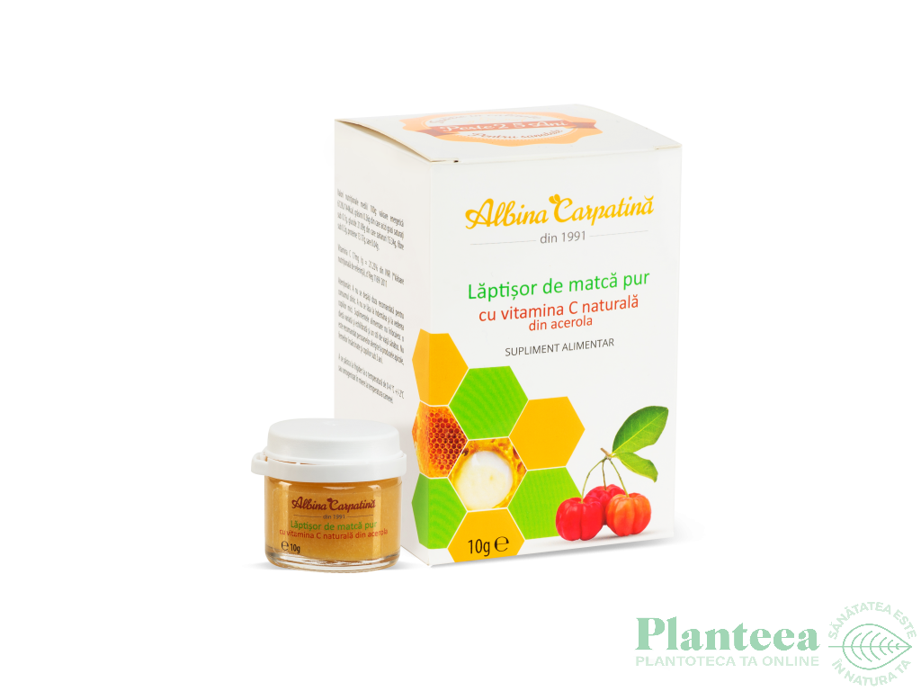 Laptisor matca pur crud vitamina C acerola 10g - ALBINA CARPATINA