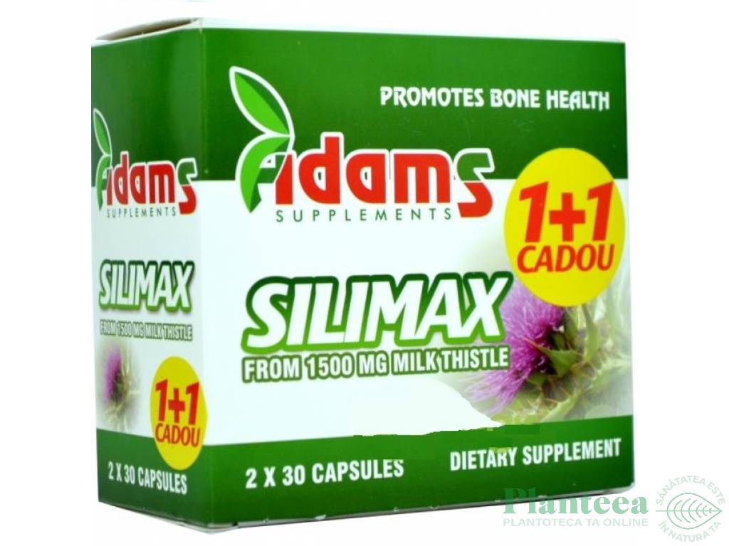 Pachet Silimax 1500mg 2x30cps - ADAMS SUPPLEMENTS