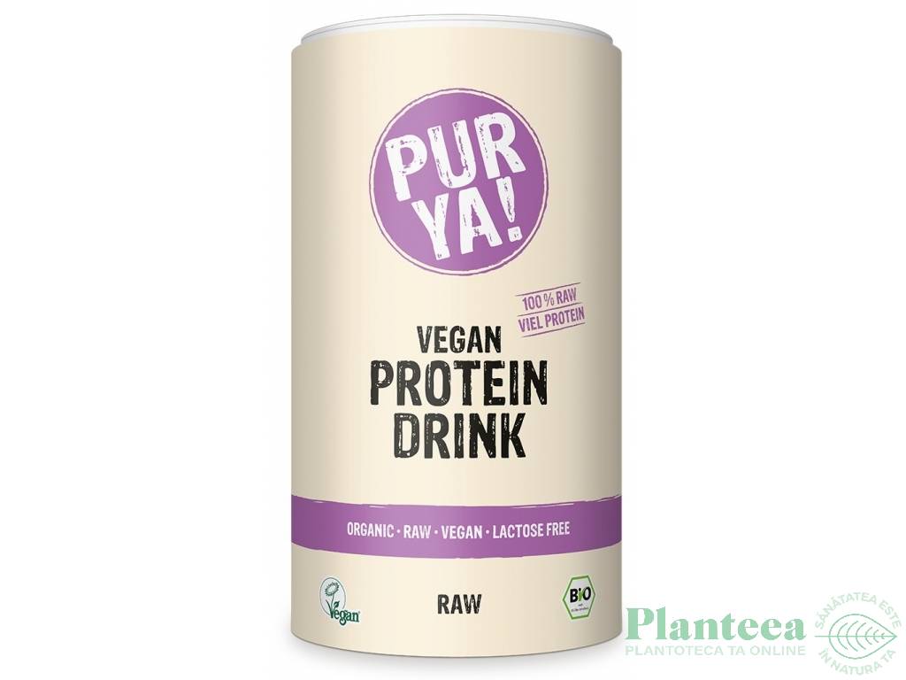 Pulbere Drink Protein vegan raw Energy eco 550g - PUR YA