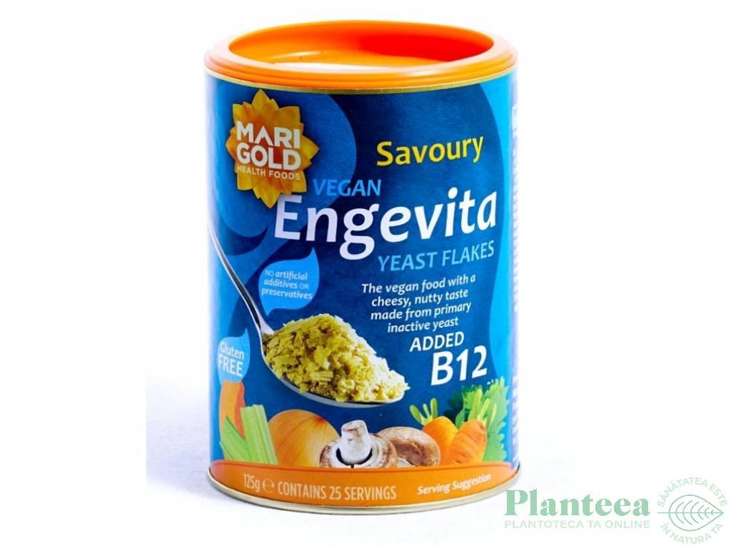 Fulgi drojdie bere inactiva B12 fara gluten 125g - ENGEVITA