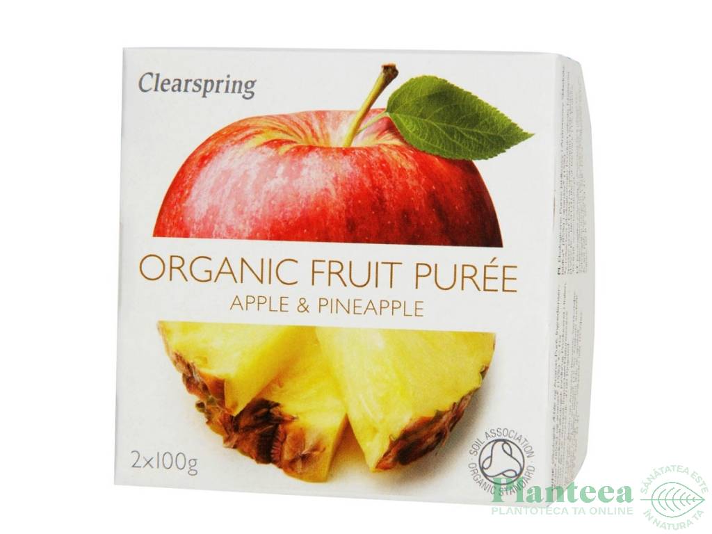 Piure mere ananas eco 2x100g - CLEARSPRING