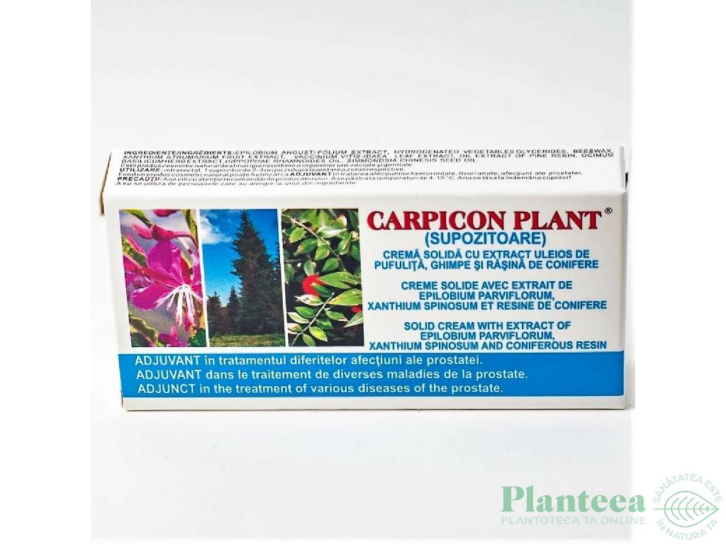 Supozitoare Carpicon Plant 10x1g - ELZIN PLANT