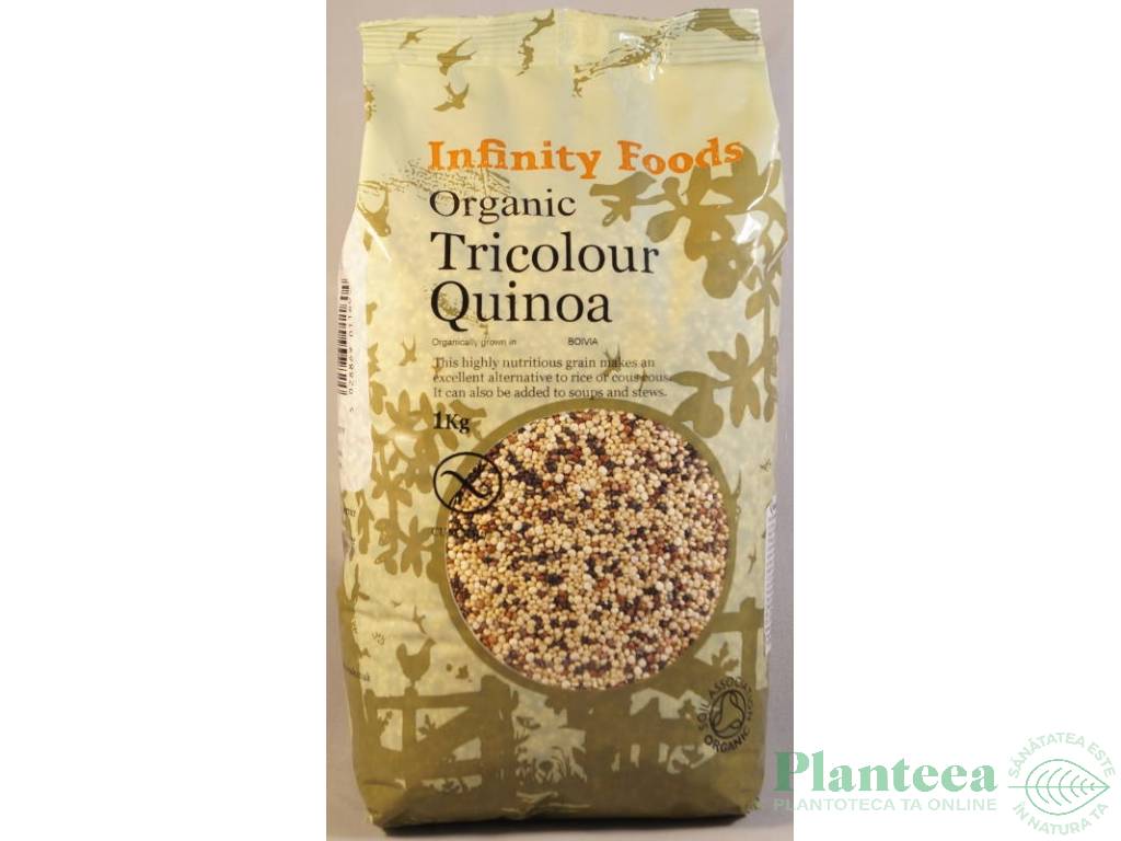 Quinoa tricolora boabe eco 1kg - INFINITY FOODS