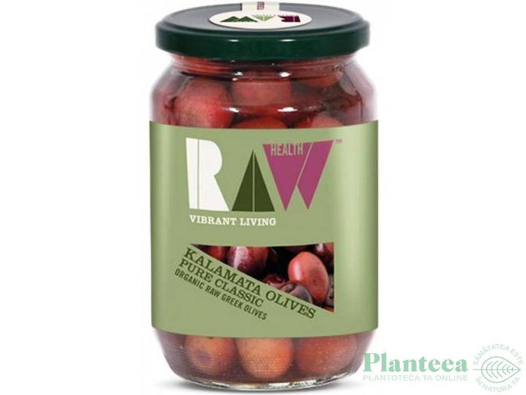 Masline kalamata cu samburi pure 210g - RAW HEALTH