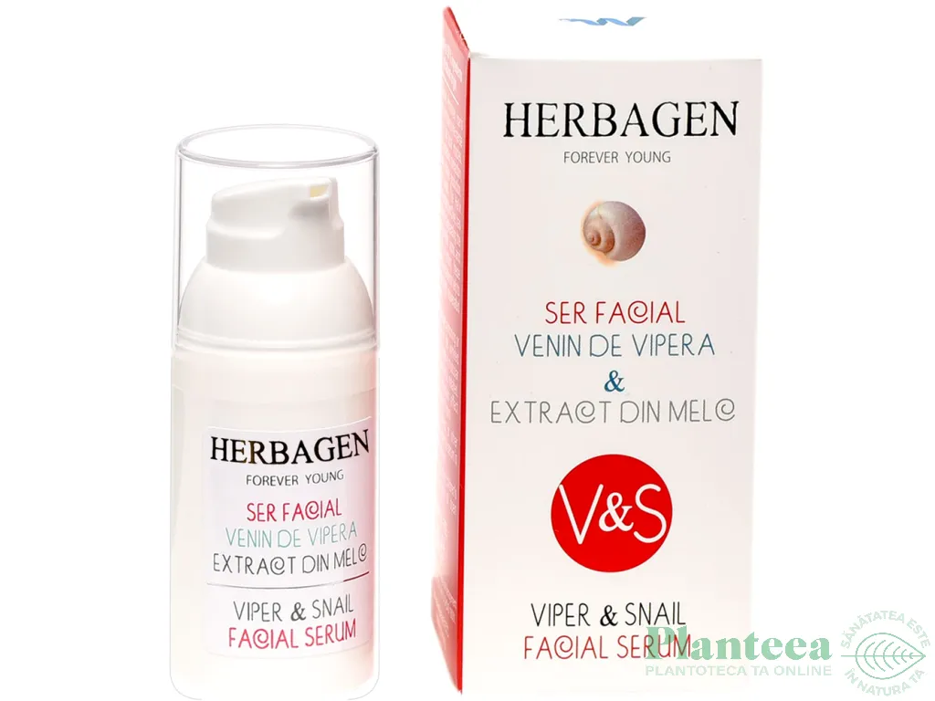 Ser facial venin vipera extract melc ten matur riduri expresie 30g - HERBAGEN