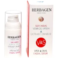 Ser facial venin vipera extract melc ten matur riduri expresie 30g - HERBAGEN