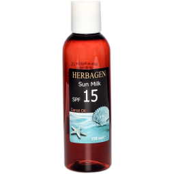 Lapte plaja spf15 ulei morcov 150ml - HERBAGEN