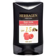 Lapte plaja spf15 zmeura macadamia 150ml - HERBAGEN