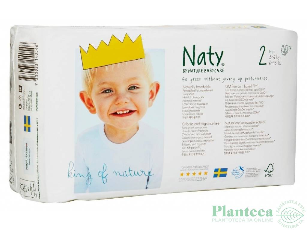 Scutece eco nr2 {3~6kg} 34b - NATY