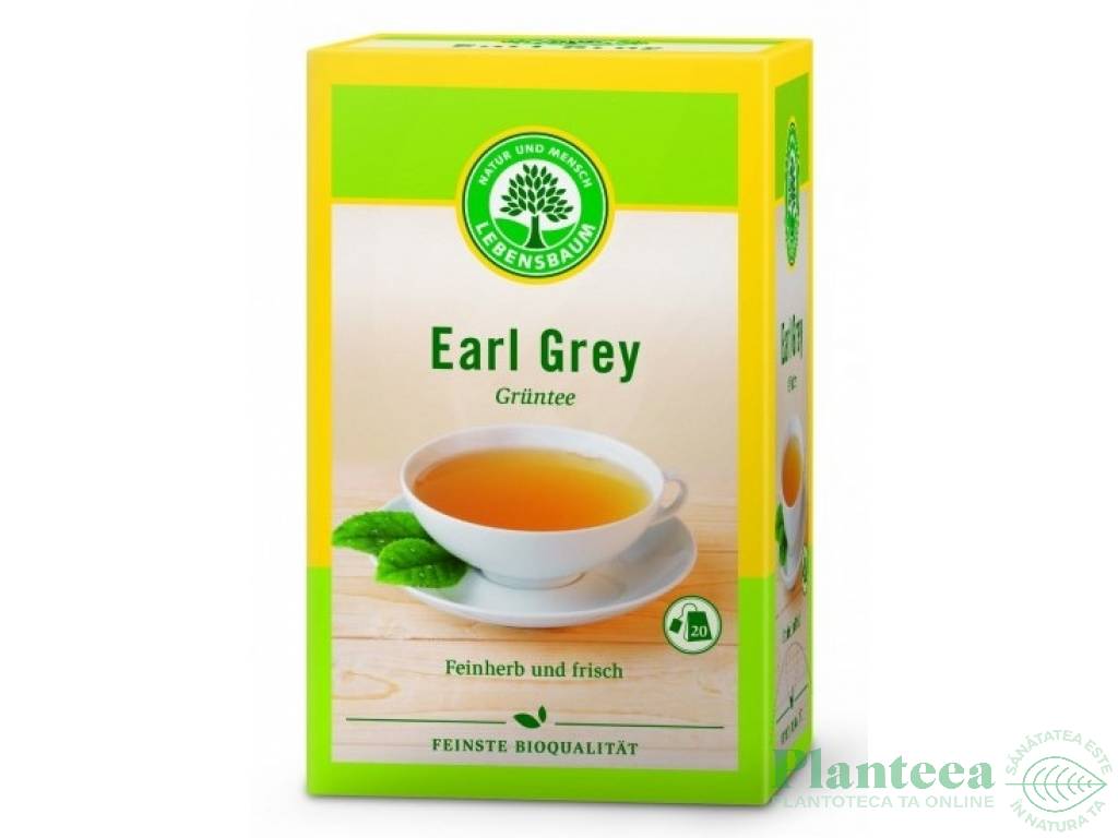 Ceai verde earl grey eco 20dz - LEBENSBAUM